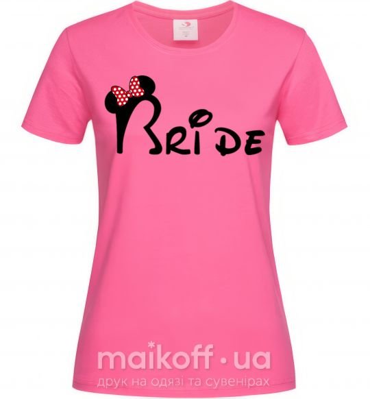 Жіноча футболка Bride Микки Яскраво-рожевий фото