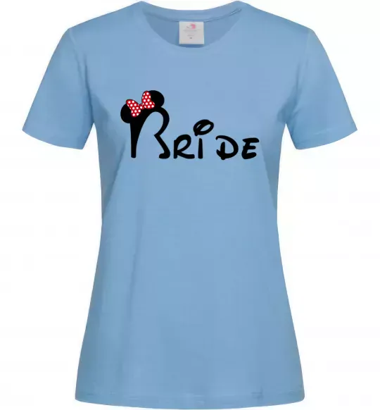 Жіноча футболка Bride Міккі Блакитний фото