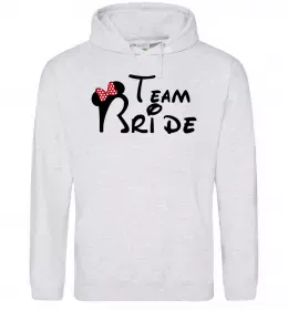 Женская толстовка (худи) HAPPY MICKEY Серый меланж фото