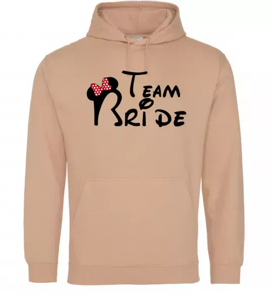 Жіноча толстовка (худі) Team Bride Міккі Пісочний фото