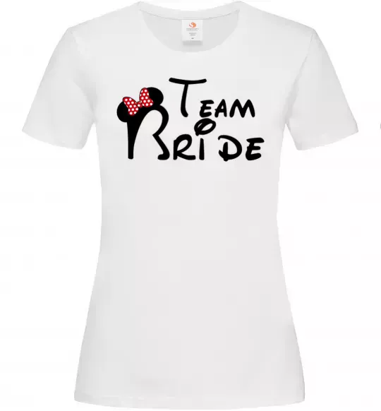 Жіноча футболка Team Bride Міккі Білий фото