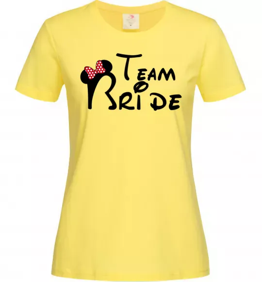 Жіноча футболка Team Bride Міккі Лимонний фото