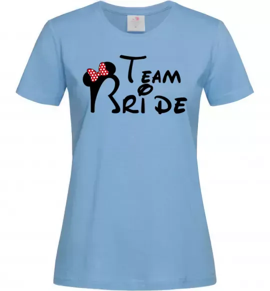 Жіноча футболка Team Bride Міккі Блакитний фото