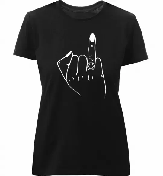 Женская премиум футболка Рука нареченої Черный фото