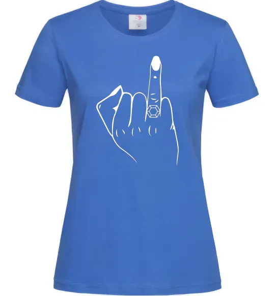 Женская футболка Рука нареченої Ярко-синий фото