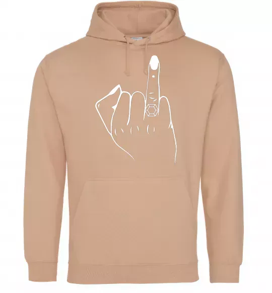 Жіноча толстовка (худі) Рука нареченої Пісочний фото