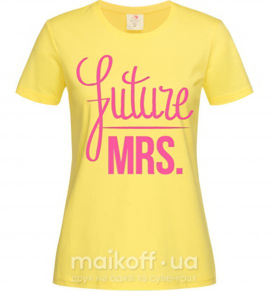 Жіноча футболка Future mrs Лимонний фото