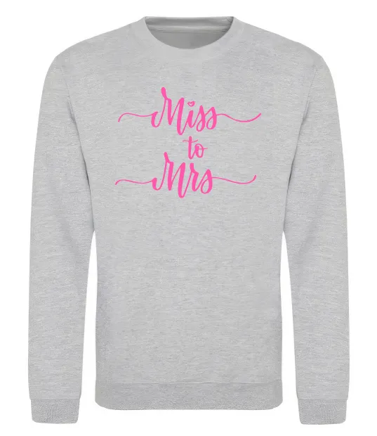 Свитшот Future mrs Серый меланж фото