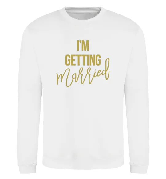 Світшот I am getting married Білий фото