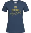 Жіноча футболка I am getting married Темно-синій фото