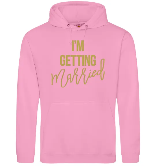Женская толстовка (худи) I am getting married Розовый фото