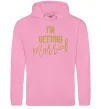 Женская толстовка (худи) I am getting married Розовый фото