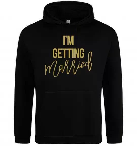 Женская толстовка (худи) I am getting married Черный фото