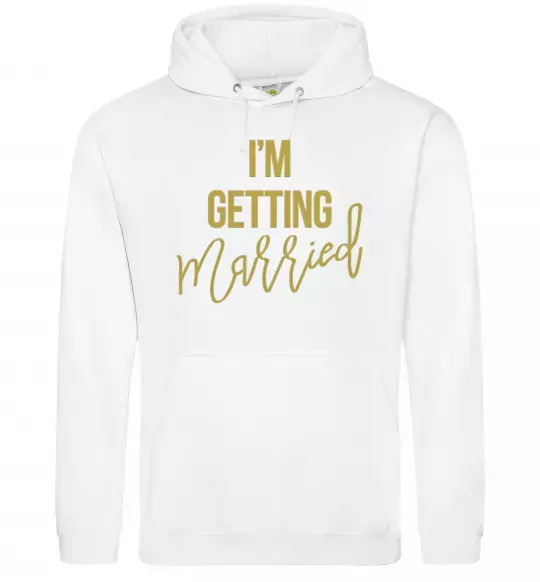 Женская толстовка (худи) I am getting married Белый фото