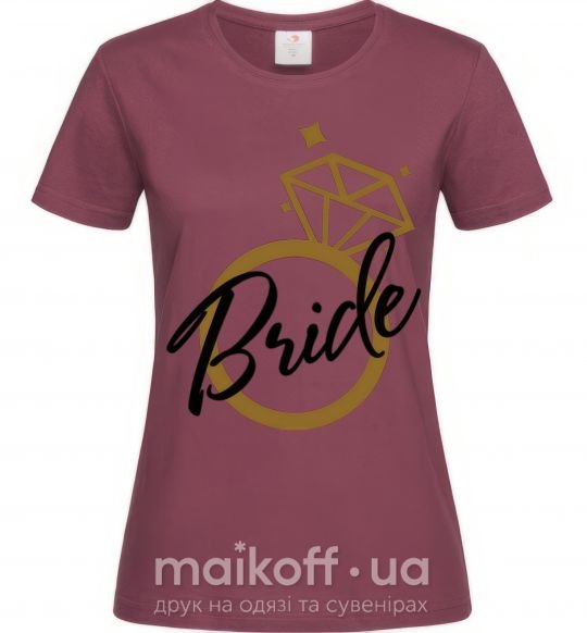 Женская футболка Bride brilliant Бордовый фото