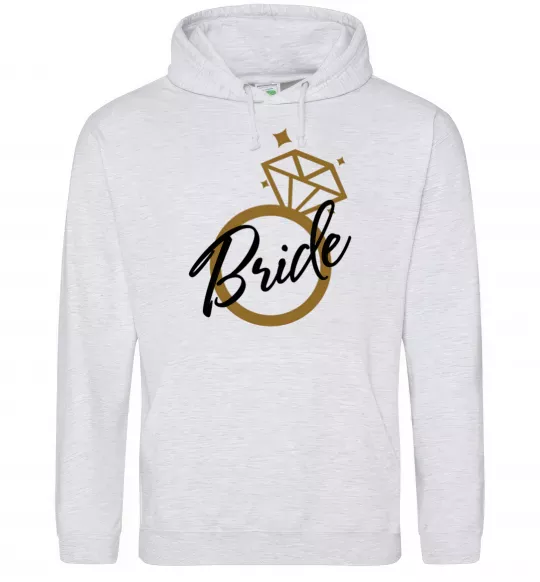 Женская толстовка (худи) Bride brilliant Серый меланж фото