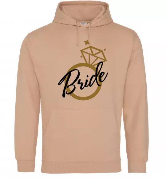 Женская толстовка (худи) Bride brilliant Песочный фото