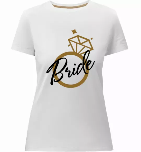 Женская премиум футболка Bride brilliant Белый фото