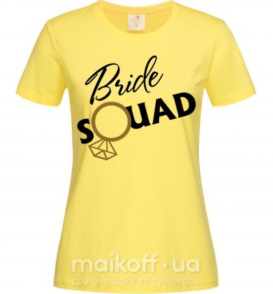 Жіноча футболка Bride squad brilliant Лимонний фото