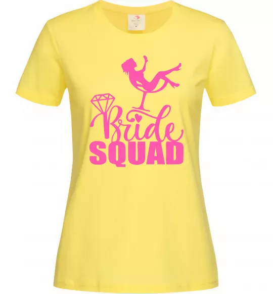 Женская футболка Bride squad brilliant Лимонный фото