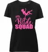 Женская премиум футболка Bride squad brilliant Черный фото