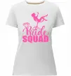Женская премиум футболка Bride squad brilliant Белый фото