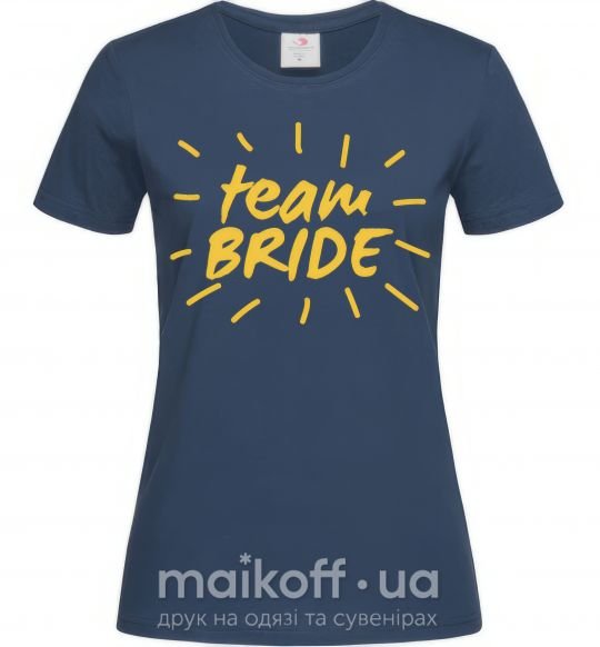 Женская футболка Team bride солнышко Темно-синий фото
