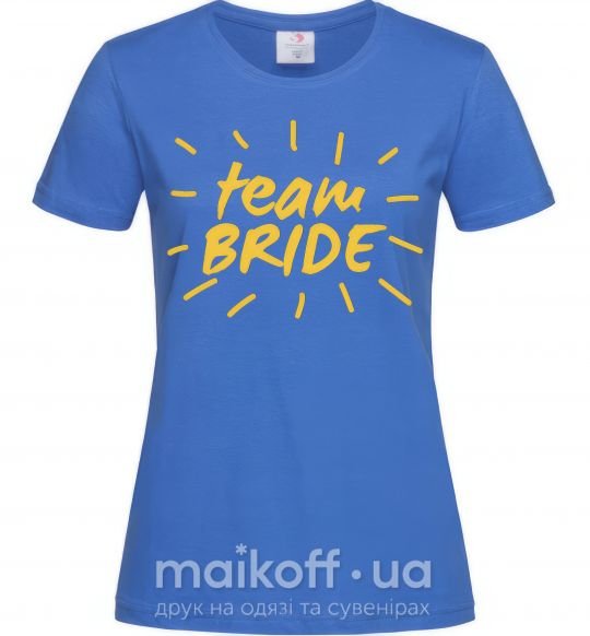 Женская футболка Team bride солнышко Ярко-синий фото