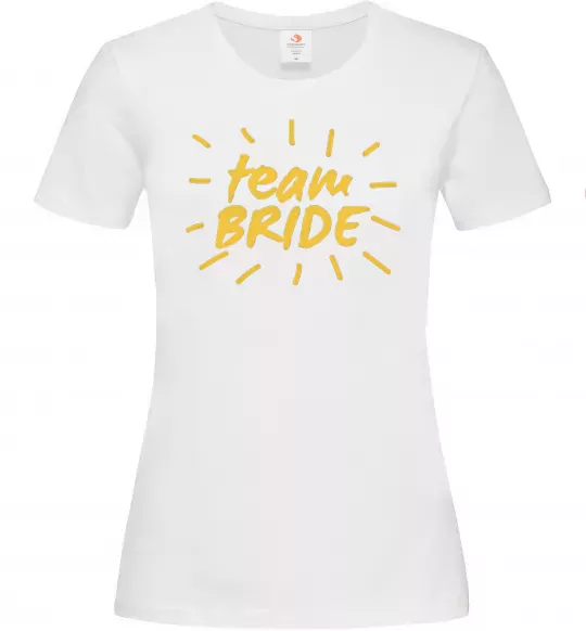 Женская футболка Team bride cонечко Белый фото