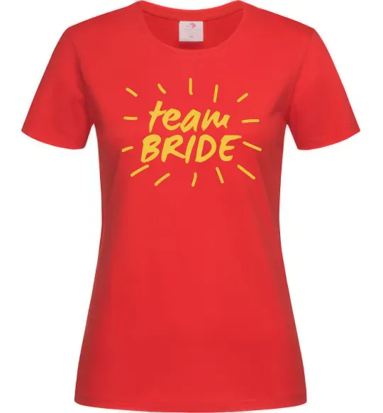 Женская футболка Team bride cонечко Красный фото