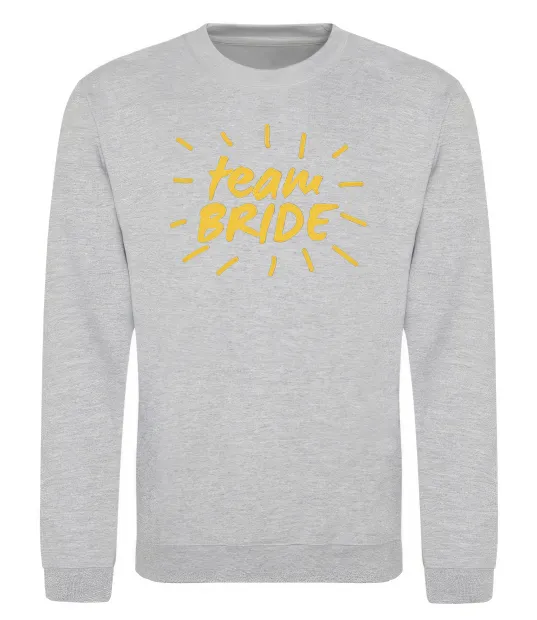 Свитшот Team bride cонечко Серый меланж фото