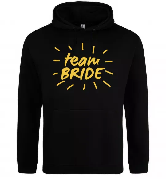 Женская толстовка (худи) Team bride cонечко Черный фото