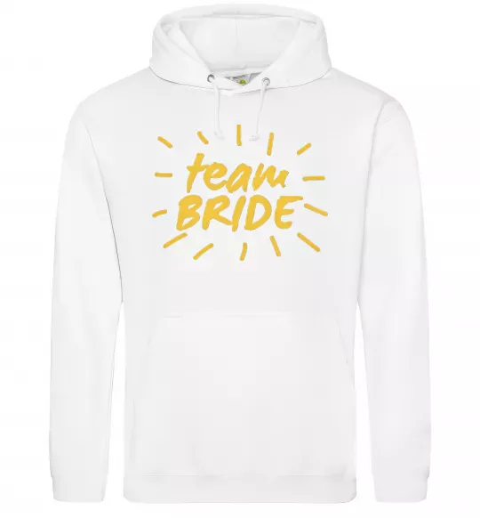 Женская толстовка (худи) Team bride cонечко Белый фото