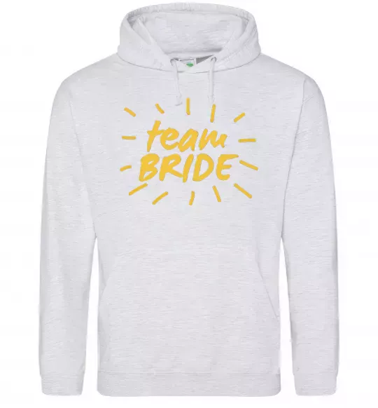 Женская толстовка (худи) Team bride cонечко Серый меланж фото