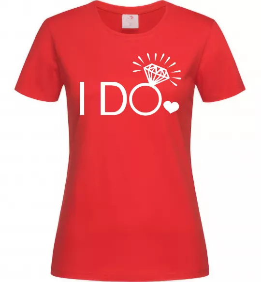 Женская футболка I do Красный фото
