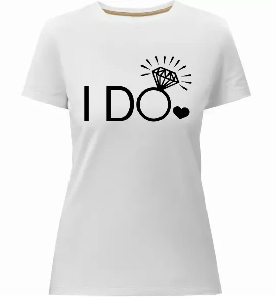 Женская премиум футболка I do Белый фото