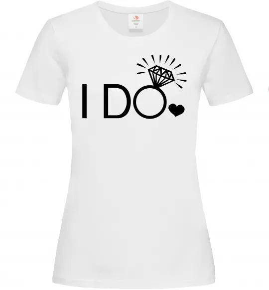 Женская футболка I do Белый фото