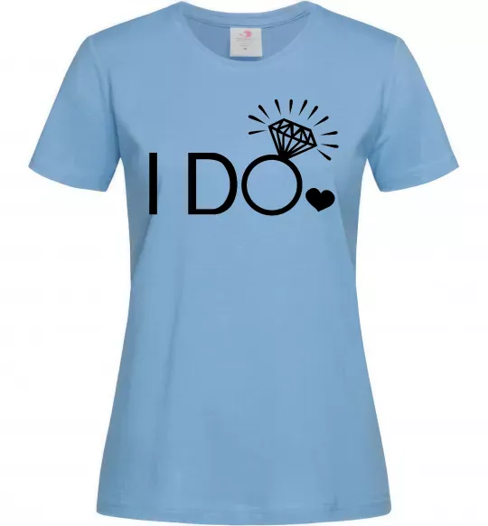 Женская футболка I do Голубой фото