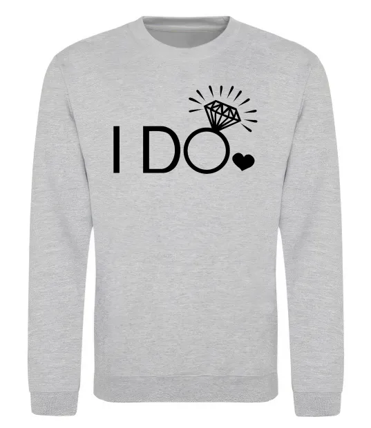 Свитшот I do Серый меланж фото