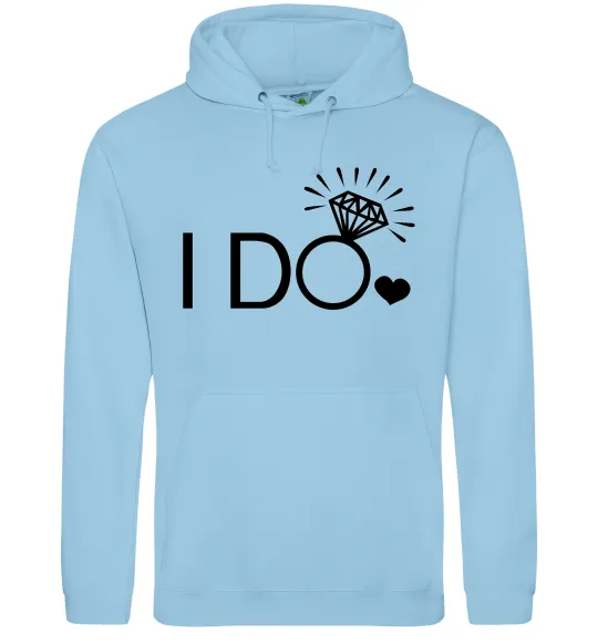 Женская толстовка (худи) I do Голубой фото