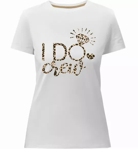 Жіноча преміум футболка I do crew Білий фото