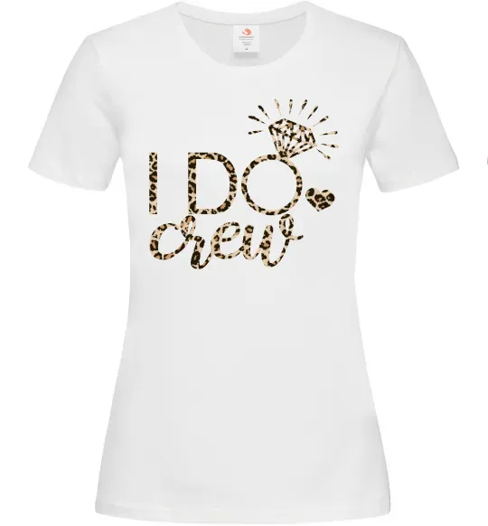 Женская футболка I do crew Белый фото