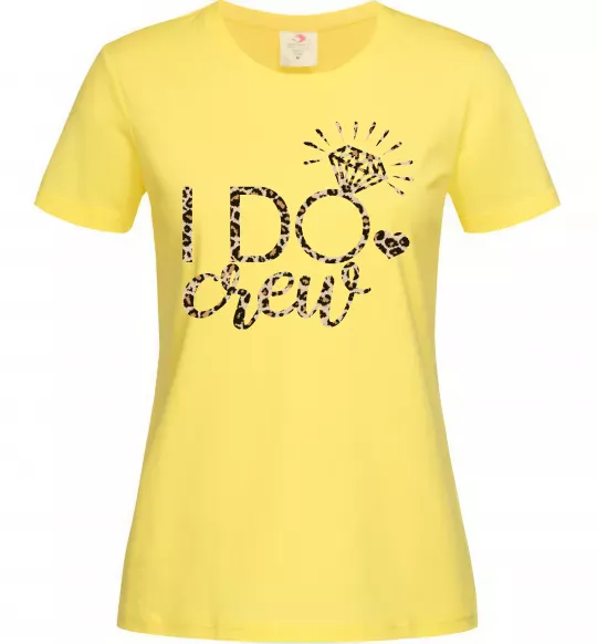 Женская футболка I do crew Лимонный фото