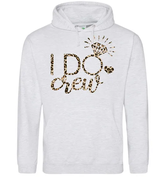 Жіноча толстовка (худі) I do crew Сірий меланж фото