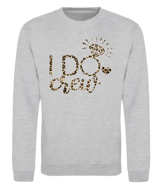 Світшот I do crew Сірий меланж фото