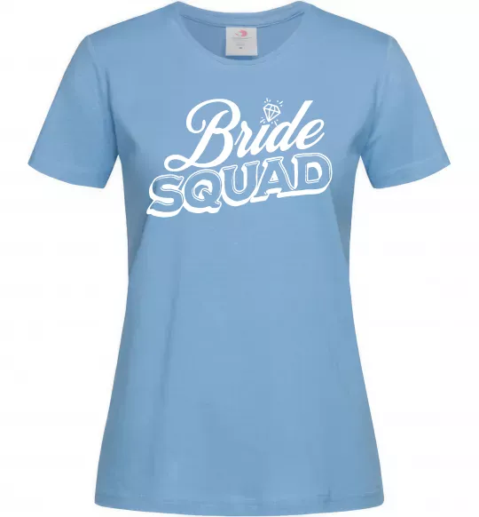 Жіноча футболка Bride squad pink Блакитний фото