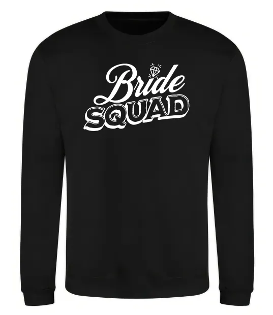 Свитшот Bride squad pink Черный фото