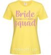 Женская футболка Bride squad pink Лимонный фото