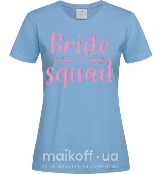 Жіноча футболка Bride squad pink Блакитний фото