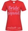 Женская футболка Bride squad pink Красный фото